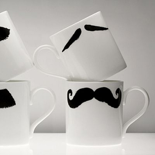 Moustache mug thé